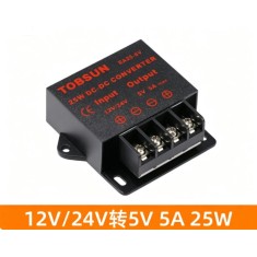 Conversor de energia DC 12 V/24 V a 5 V 5 A 25 W DC-DC