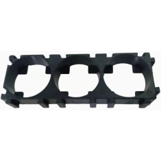 Suporte para 3 baterias 18650 com di&acirc;metro de furo 18,4 mm