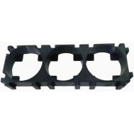 Suporte para 3 baterias 18650 com di&acirc;metro de furo 18,4 mm