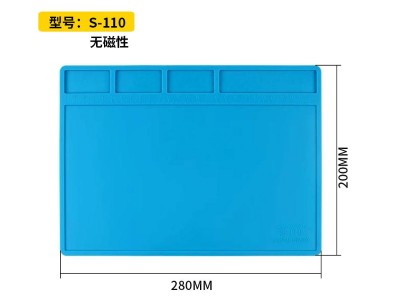 S-110 Bancada de reparo eletr&ocirc;nico de telefone celular, almofada de isolamento t&eacute;rmico de silicone... - Imagem 1