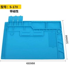 Bancada de reparo de eletr&ocirc;nicos para celular, almofada de isolamento t&eacute;rmico de silicone resistente a...