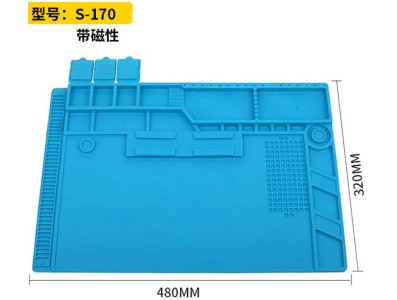 Bancada de reparo de eletr&ocirc;nicos para celular, almofada de isolamento t&eacute;rmico de silicone resistente a... - Imagem 1