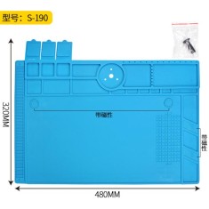 Bancada de reparo de eletr&ocirc;nicos para celular, almofada de isolamento t&eacute;rmico de silicone resistente a...