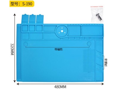 Bancada de reparo de eletr&ocirc;nicos para celular, almofada de isolamento t&eacute;rmico de silicone resistente a... - Imagem 1