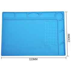 TE-502 Bancada de reparo de eletr&ocirc;nicos para celular, almofada de isolamento t&eacute;rmico de silicone...