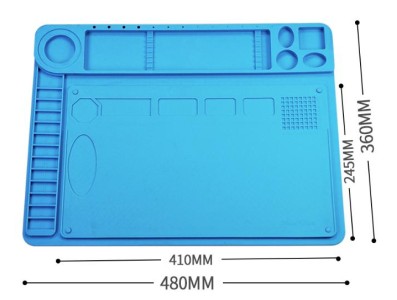 TE-601 Bancada de reparo de eletr&ocirc;nicos para celular, almofada de isolamento t&eacute;rmico de silicone... - Imagem 1