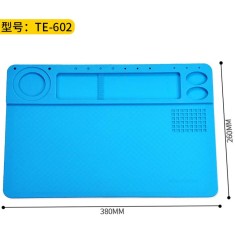 TE-602 Bancada de reparo eletr&ocirc;nico para celular, almofada de isolamento t&eacute;rmico de silicone resistente a...