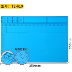 TE-610 Bancada de reparo de eletr&ocirc;nicos para celular, almofada de isolamento t&eacute;rmico de silicone...