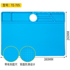 TE-705 Bancada de reparo eletr&ocirc;nico para celular, almofada de isolamento t&eacute;rmico de silicone resistente a...
