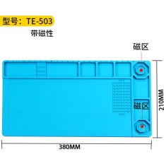 TE-503 Bancada de reparo de eletr&ocirc;nicos para celular, almofada de isolamento t&eacute;rmico de silicone...