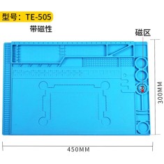 TE-505 Bancada de reparo de eletr&ocirc;nicos para celular, almofada de isolamento t&eacute;rmico de silicone...