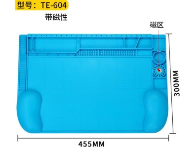 TE-604 Bancada de reparo de eletr&ocirc;nicos para celular, almofada de isolamento t&eacute;rmico de silicone... - Imagem 1