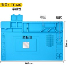 TE-607 Bancada de reparo de eletr&ocirc;nicos para celular, almofada de isolamento t&eacute;rmico de silicone...