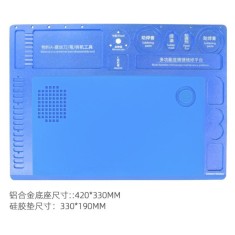 Plataforma azul 42*33 CM da manuten&ccedil;&atilde;o do microsc&oacute;pio da liga de alum&iacute;nio TE-606