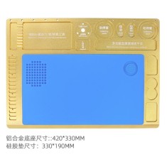 Plataforma dourada 42*33 CM da manuten&ccedil;&atilde;o do microsc&oacute;pio da liga de alum&iacute;nio TE-606