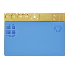 Plataforma dourada 33*23.5 CM da manuten&ccedil;&atilde;o do microsc&oacute;pio da liga de alum&iacute;nio TE-704
