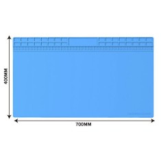 Azul 70*40 cm bancada de reparo eletr&ocirc;nico do telefone m&oacute;vel almofada de isolamento t&eacute;rmico de silicone...