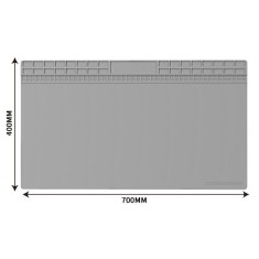 Cinza 70*40 cm Bancada de reparo de eletr&ocirc;nicos de celular, almofada de isolamento t&eacute;rmico de silicone...