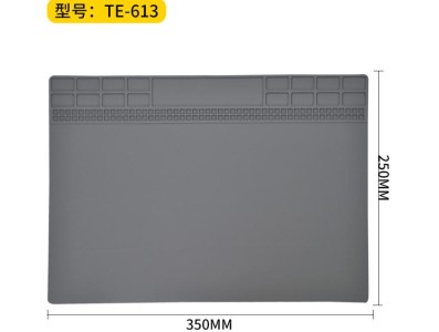 Almofada de isolamento t&eacute;rmico de silicone resistente a altas temperaturas 35*25 cm cinza TE-613 para... - Imagem 1