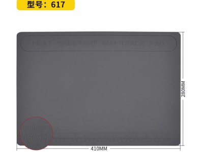 Cinza TE-617 Bancada de reparo eletr&ocirc;nico de telefone celular Almofada de isolamento t&eacute;rmico de silicone... - Imagem 1