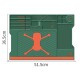 Almofada de trabalho verde TE-619 PVC Drone 36,5 * 51,5 CM - Thumb 1
