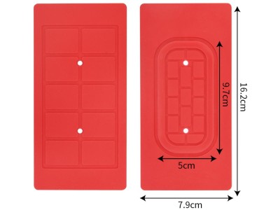 Almofada de silicone separadora de drone TE-701 vermelha 16,2 * 7,9 cm - Imagem 1