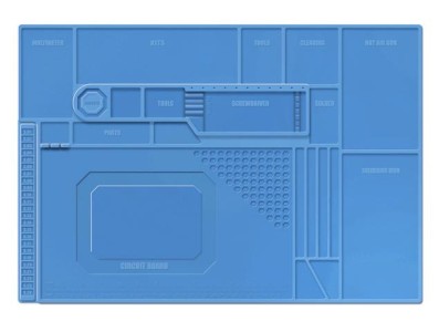 Azul TE-702 Bancada de reparo eletr&ocirc;nico de telefone celular, almofada de isolamento t&eacute;rmico de silicone... - Imagem 1