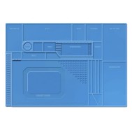 Azul TE-702 Bancada de reparo eletr&ocirc;nico de telefone celular, almofada de isolamento t&eacute;rmico de silicone...