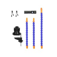 Bra&ccedil;os flex&iacute;veis de soldagem PCB multifuncional azul (3 furos 3 bra&ccedil;os + tocha el&eacute;trica)