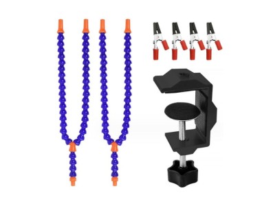 Bra&ccedil;os flex&iacute;veis de soldagem PCB multifuncional azul (2 furos 4 bra&ccedil;os) - Imagem 1