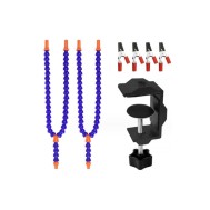 Bra&ccedil;os flex&iacute;veis de soldagem PCB multifuncional azul (2 furos 4 bra&ccedil;os)