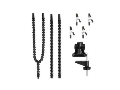 Bra&ccedil;os flex&iacute;veis de soldagem PCB multifuncional preto (3 furos 4 bra&ccedil;os) - Imagem 1