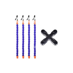 Bra&ccedil;os flex&iacute;veis de soldagem PCB multifuncional azul (4 furos 4 bra&ccedil;os)