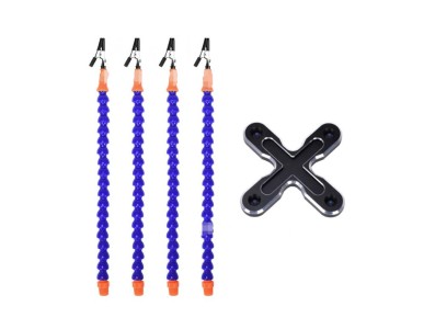 Bra&ccedil;os flex&iacute;veis de soldagem PCB multifuncional azul (4 furos 4 bra&ccedil;os) - Imagem 1