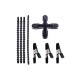 Bra&ccedil;os flex&iacute;veis de soldagem PCB multifuncional preto (4 furos 4 bra&ccedil;os) - Thumb 1
