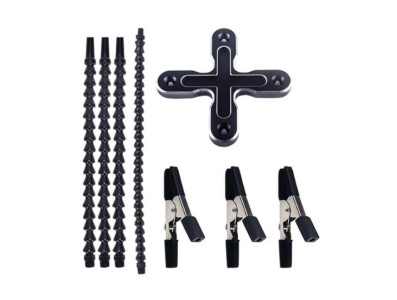 Bra&ccedil;os flex&iacute;veis de soldagem PCB multifuncional preto (4 furos 4 bra&ccedil;os) - Imagem 1