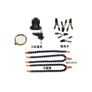 Bra&ccedil;os flex&iacute;veis de soldagem PCB multifuncional preto (3 furos 5 bra&ccedil;os + lupa)
