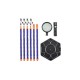 Bra&ccedil;os flex&iacute;veis de soldagem PCB multifuncional azul (6 furos 6 bra&ccedil;os + lupa preta + tocha el&eacute;trica) - Thumb 1