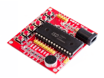 M&oacute;dulo de grava&ccedil;&atilde;o e reprodu&ccedil;&atilde;o de voz ISD1760 (s&eacute;rie ISD1700) para Arduino, PIC e AVR - Imagem 1