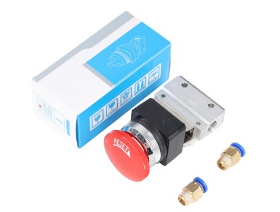 V&aacute;lvula Bot&atilde;o tipo bloqueio de mec&acirc;nica pneum&aacute;tica MOV-03 + 6 mm - Imagem 1