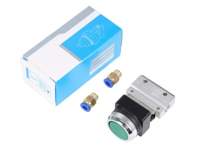 V&aacute;lvula Bot&atilde;o de cabe&ccedil;a plana de mec&acirc;nica pneum&aacute;tica MOV-03 A+6 mm - Imagem 1