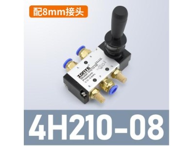 V&aacute;lvula operada por alavanca pneum&aacute;tica de ar 4H210-08 com PC8-02 - Imagem 1