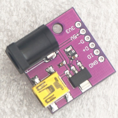 M&oacute;dulo CJMCU-MINI com conector USB 5V e soquete DC com AMS1117-3.3V