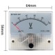Volt&iacute;metro 85C1-V DC Ponteiro Mete 0-100 V Tamanho: 64*56 mm - Thumb 1
