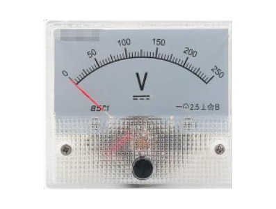 Volt&iacute;metro 85C1-V DC Ponteiro Mete 0-250 V Tamanho: 64*56 mm - Imagem 1