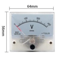 Volt&iacute;metro 85C1-V DC Ponteiro Mete 0-450 V Tamanho: 64*56 mm