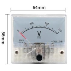 Medidor 85C1-V DC Ponteiro Volt&iacute;metro 0-750 V Tamanho: 64*56 mm