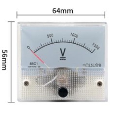 Volt&iacute;metro 85C1-V DC Ponteiro Mete 0-1500 V Tamanho: 64*56 mm