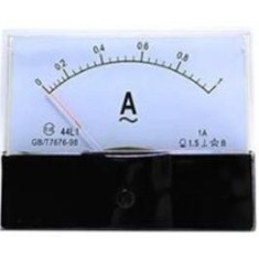 Amper&iacute;metro 44L1-A AC Painel Anal&oacute;gico Ponteiro Amper&iacute;metro Direto 1 A Tamanho: 100 mm x 80 mm