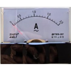 Amper&iacute;metro 44L1-A AC Painel Anal&oacute;gico Ponteiro Amper&iacute;metro Direto 2 A Tamanho: 100 mm x 80 mm